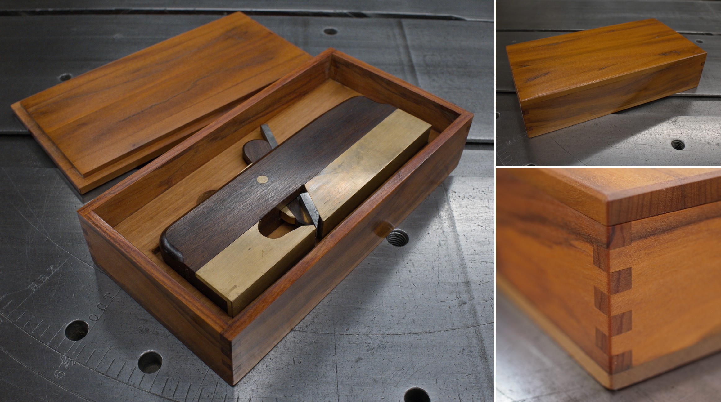 Collage of images of Peroba Rosa box